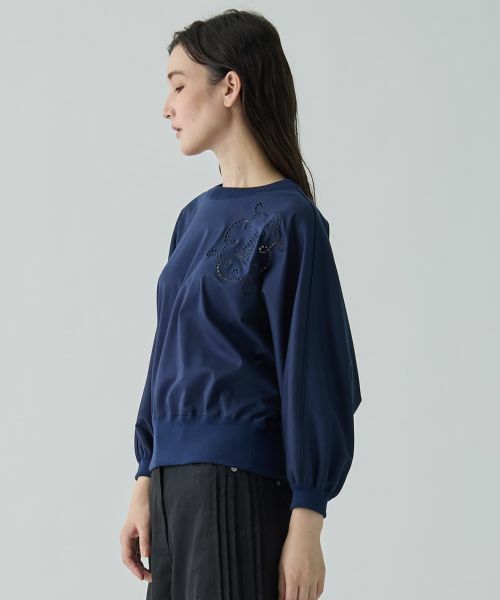 LANVIN COLLECTION / ランバン コレクション カットソー | コーコランスーピマコットン刺繍カットソー | 詳細6