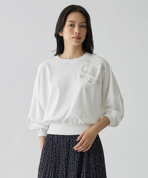 LANVIN COLLECTION / ランバン コレクション カットソー | コーコランスーピマコットン刺繍カットソー | 詳細8