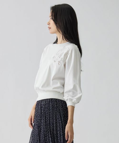 LANVIN COLLECTION / ランバン コレクション カットソー | コーコランスーピマコットン刺繍カットソー | 詳細9