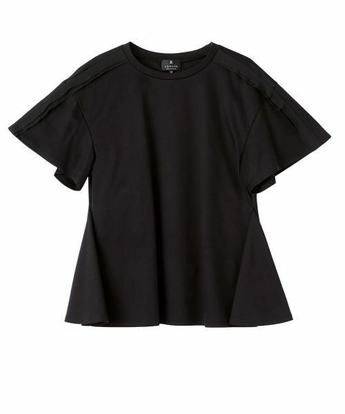 LANVIN COLLECTION / ランバン コレクション カットソー | アルモニコス ドレープカットソー（ブラック）