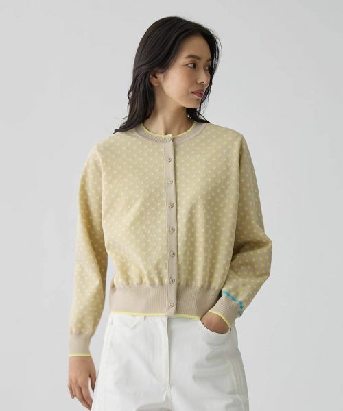 LANVIN COLLECTION / ランバン コレクション ニット・セーター | 16ゲージ袋ジャカードカーディガン | 詳細14