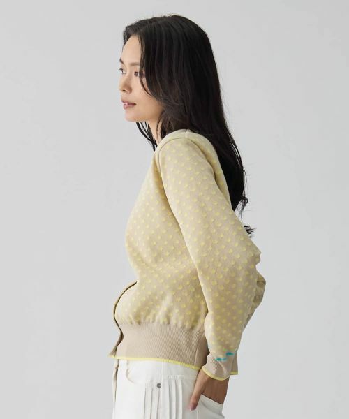 LANVIN COLLECTION / ランバン コレクション ニット・セーター | 16ゲージ袋ジャカードカーディガン | 詳細15