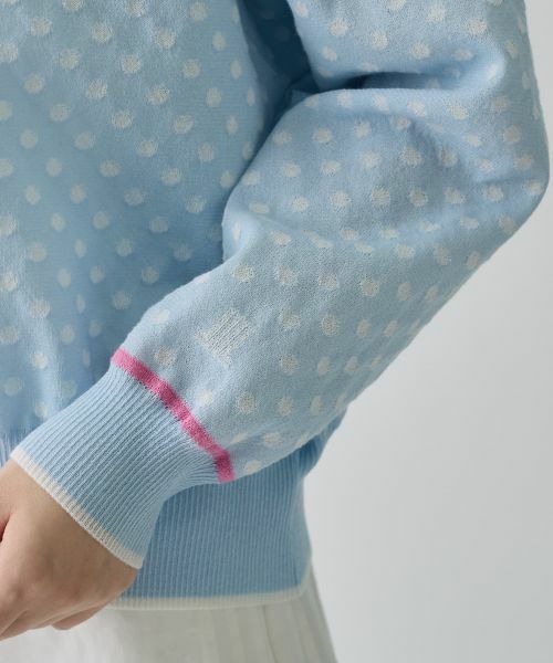 LANVIN COLLECTION / ランバン コレクション ニット・セーター | 16ゲージ袋ジャカードカーディガン | 詳細4