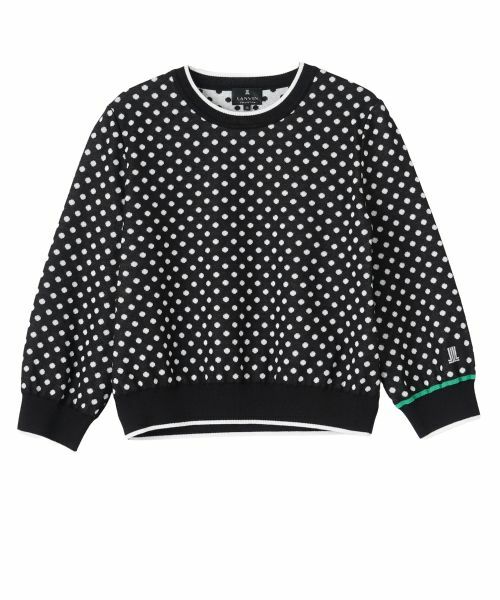 LANVIN COLLECTION / ランバン コレクション ニット・セーター | 16ゲージ袋ジャカードニット（ブラック配色）