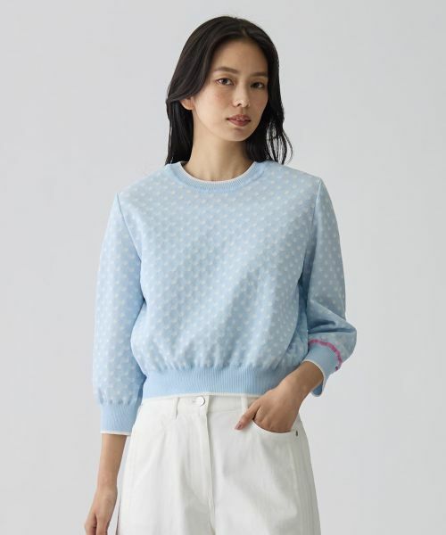 LANVIN COLLECTION / ランバン コレクション ニット・セーター | 16ゲージ袋ジャカードニット | 詳細1