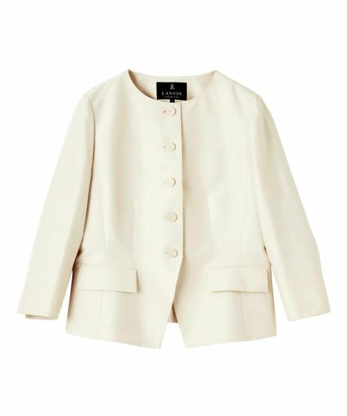 LANVIN COLLECTION / ランバン コレクション テーラードジャケット | サテンシャンタンジャケット（ベージュ）