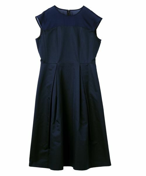 LANVIN COLLECTION / ランバン コレクション ドレス | サテンシャンタンドレス(ネイビー)