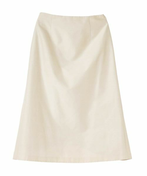 LANVIN COLLECTION / ランバン コレクション ロング・マキシ丈スカート | サテンシャンタンスカート（ベージュ）