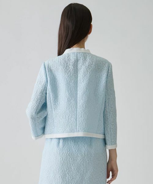 LANVIN COLLECTION / ランバン コレクション テーラードジャケット | コットンナイロンジャカード先染めジャケット | 詳細3