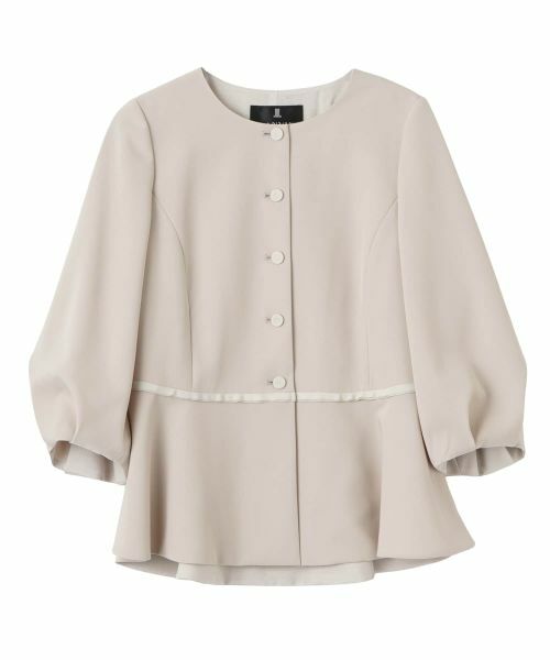 LANVIN COLLECTION / ランバン コレクション テーラードジャケット | PRARAペプラムジャケット（ベージュ）