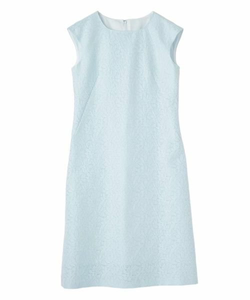 LANVIN COLLECTION / ランバン コレクション ドレス | コットンナイロン ジャカード先染ワンピース(ライトブルー)