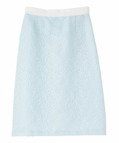 LANVIN COLLECTION / ランバン コレクション ロング・マキシ丈スカート | ジャカード先染めスカート(ライトブルー)