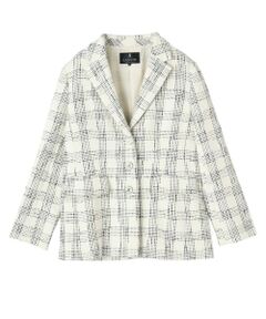 LANVIN COLLECTION / ランバン コレクション テーラードジャケット | シャイニーチェックツイードジャケット