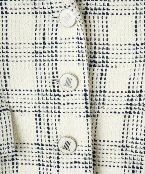 LANVIN COLLECTION / ランバン コレクション テーラードジャケット | シャイニーチェックツイードジャケット | 詳細10