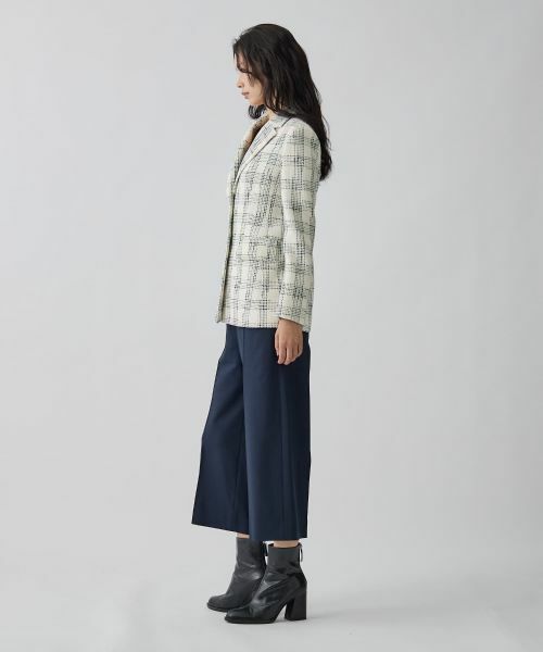 LANVIN COLLECTION / ランバン コレクション テーラードジャケット | シャイニーチェックツイードジャケット | 詳細2