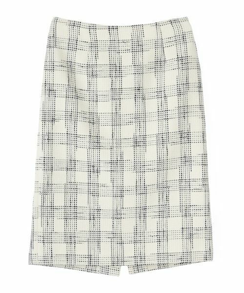 LANVIN COLLECTION / ランバン コレクション ロング・マキシ丈スカート | シャイニーチェックツイードスカート（ブラック配色）