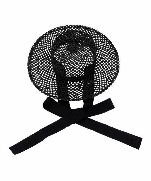 LANVIN COLLECTION / ランバン コレクション その他小物 | リボン付きカンカン帽（ブラック）