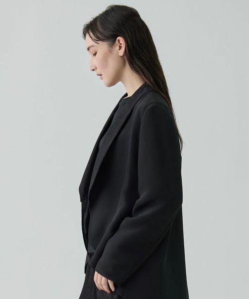 LANVIN COLLECTION / ランバン コレクション テーラードジャケット | シルクダブルクレープ・ショールカラージャケット | 詳細5