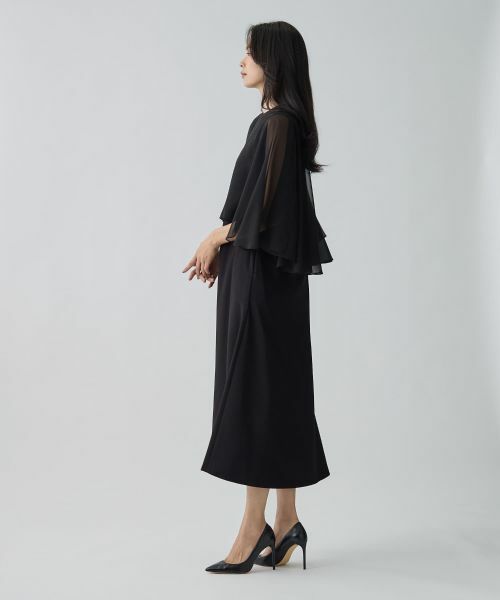 LANVIN COLLECTION / ランバン コレクション ドレス | ケープドッキングワンピース | 詳細5