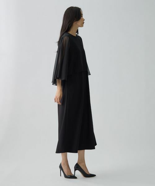 LANVIN COLLECTION / ランバン コレクション ドレス | ケープドッキングワンピース | 詳細7