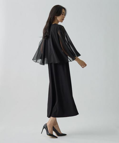 LANVIN COLLECTION / ランバン コレクション ドレス | ケープドッキングワンピース | 詳細8
