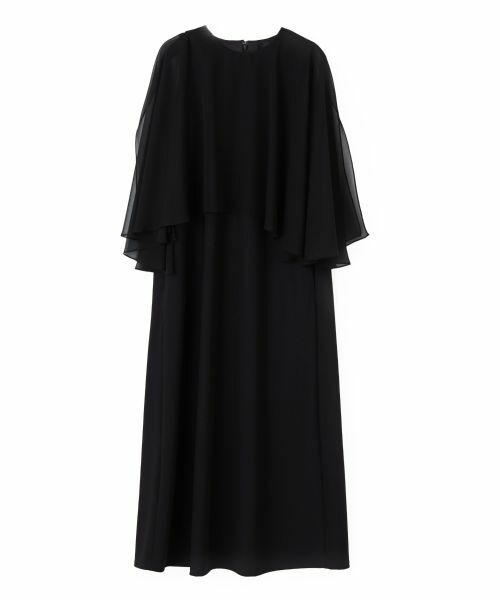 LANVIN COLLECTION / ランバン コレクション ドレス | ケープドッキングワンピース（ブラック）