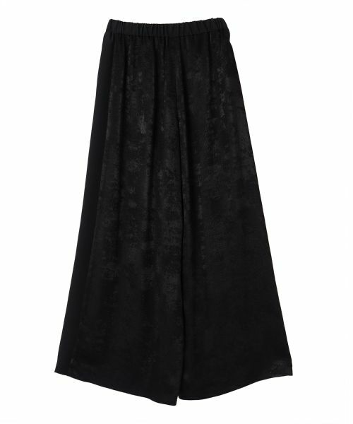 LANVIN COLLECTION / ランバン コレクション その他パンツ | ベルベットサテン・コンビネーションワイドパンツ | 詳細7