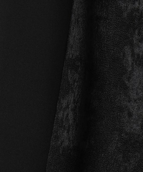 LANVIN COLLECTION / ランバン コレクション その他パンツ | ベルベットサテン・コンビネーションワイドパンツ | 詳細9