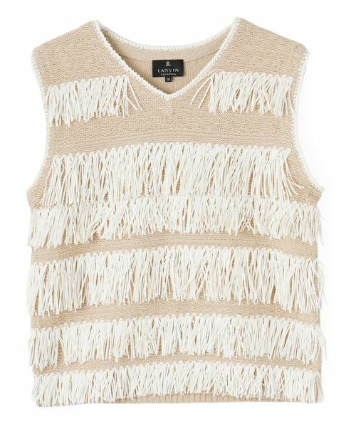 LANVIN COLLECTION / ランバン コレクション カットソー | 7ゲージフリンジカットソー | 詳細1
