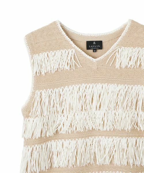 LANVIN COLLECTION / ランバン コレクション カットソー | 7ゲージフリンジカットソー | 詳細7