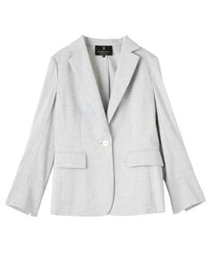 LANVIN COLLECTION / ランバン コレクション テーラードジャケット | リネン混シングルエッセンシャルジャケット