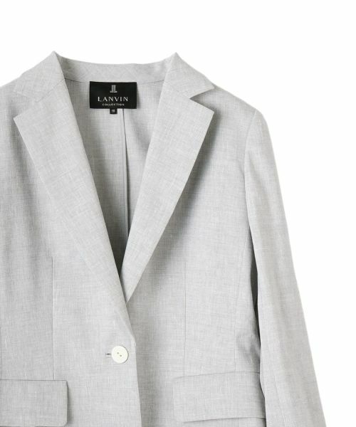 LANVIN COLLECTION / ランバン コレクション テーラードジャケット | リネン混シングルエッセンシャルジャケット | 詳細14