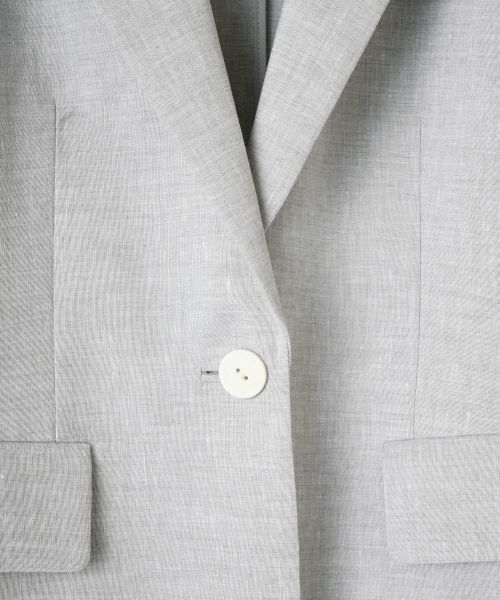 LANVIN COLLECTION / ランバン コレクション テーラードジャケット | リネン混シングルエッセンシャルジャケット | 詳細16