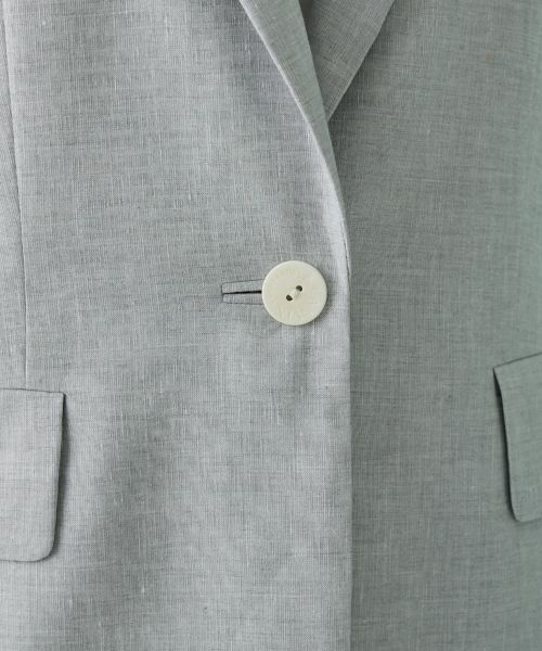 LANVIN COLLECTION / ランバン コレクション テーラードジャケット | リネン混シングルエッセンシャルジャケット | 詳細4