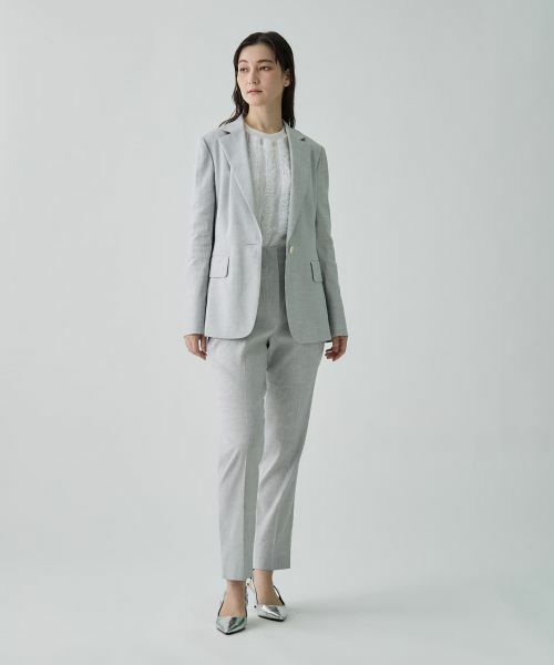 LANVIN COLLECTION / ランバン コレクション テーラードジャケット | リネン混シングルエッセンシャルジャケット | 詳細6