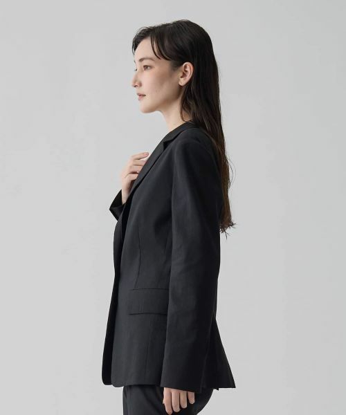 LANVIN COLLECTION / ランバン コレクション テーラードジャケット | リネン混シングルエッセンシャルジャケット | 詳細8