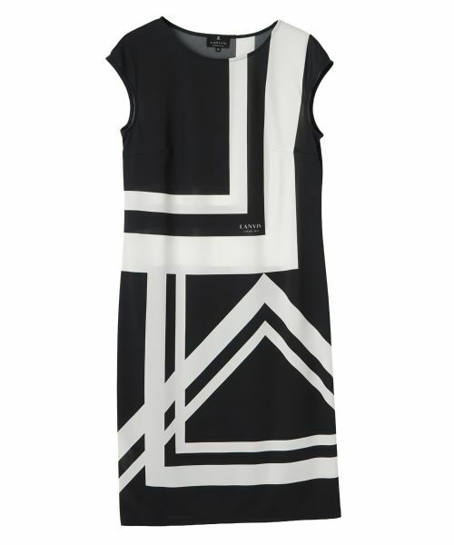LANVIN COLLECTION / ランバン コレクション ドレス | ジオメトリック・ワンピース（ブラック配色）