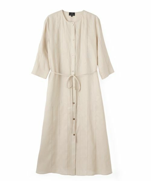 LANVIN COLLECTION / ランバン コレクション ドレス | ノーカラー・ロングワンピース（ベージュ）