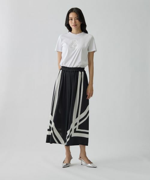 LANVIN COLLECTION / ランバン コレクション その他パンツ | ジオメトリック・ワイドパンツ | 詳細5