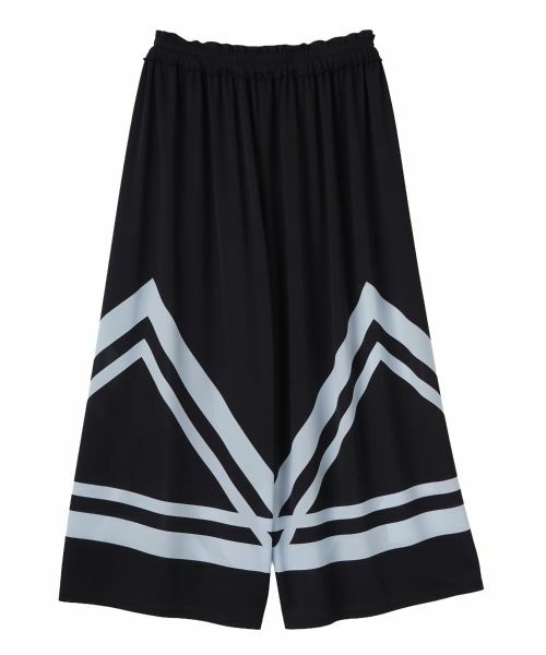 LANVIN COLLECTION / ランバン コレクション その他パンツ | ジオメトリック・ワイドパンツ（ブルー配色1）