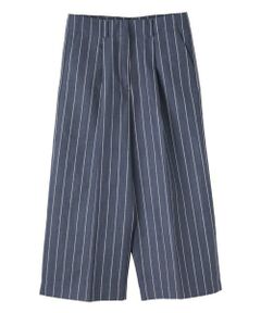 LANVIN COLLECTION / ランバン コレクション その他パンツ | ストライプリネンウールパンツ