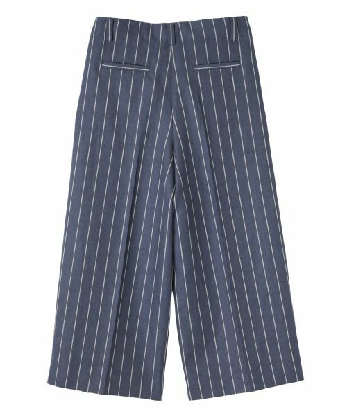 LANVIN COLLECTION / ランバン コレクション その他パンツ | ストライプリネンウールパンツ | 詳細14