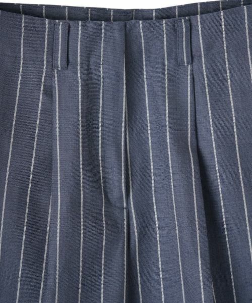 LANVIN COLLECTION / ランバン コレクション その他パンツ | ストライプリネンウールパンツ | 詳細16