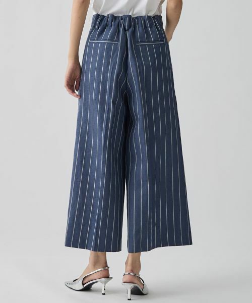 LANVIN COLLECTION / ランバン コレクション その他パンツ | ストライプリネンウールパンツ | 詳細3