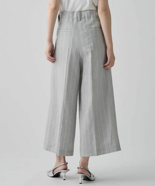 LANVIN COLLECTION / ランバン コレクション その他パンツ | ストライプリネンウールパンツ | 詳細9