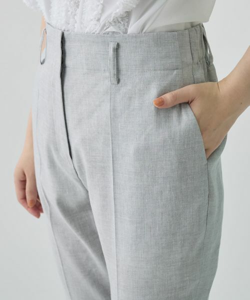 LANVIN COLLECTION / ランバン コレクション その他パンツ | リネン混無地パンツ | 詳細4