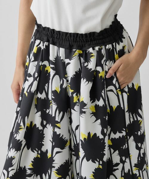 LANVIN COLLECTION / ランバン コレクション その他パンツ | シャドウフラワープリントパンツ | 詳細11