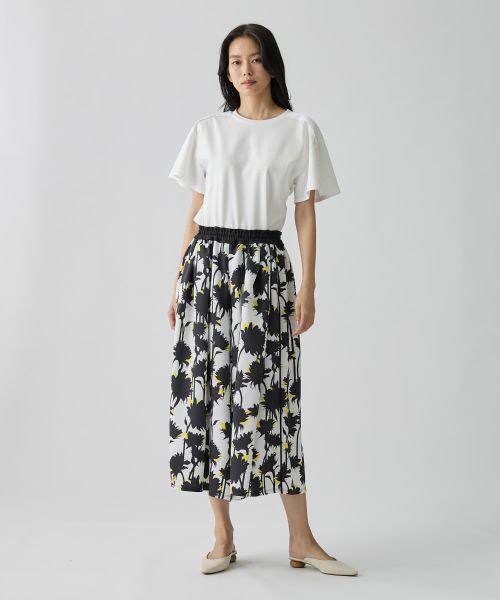 LANVIN COLLECTION / ランバン コレクション その他パンツ | シャドウフラワープリントパンツ | 詳細12