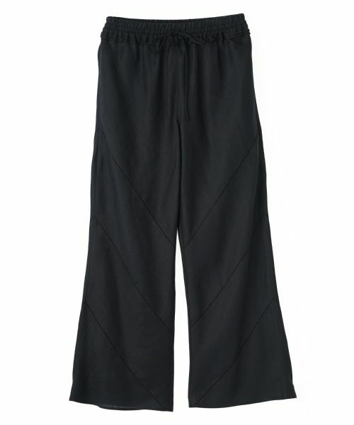 LANVIN COLLECTION / ランバン コレクション その他パンツ | バイヤスリネンパンツ（ブラック）