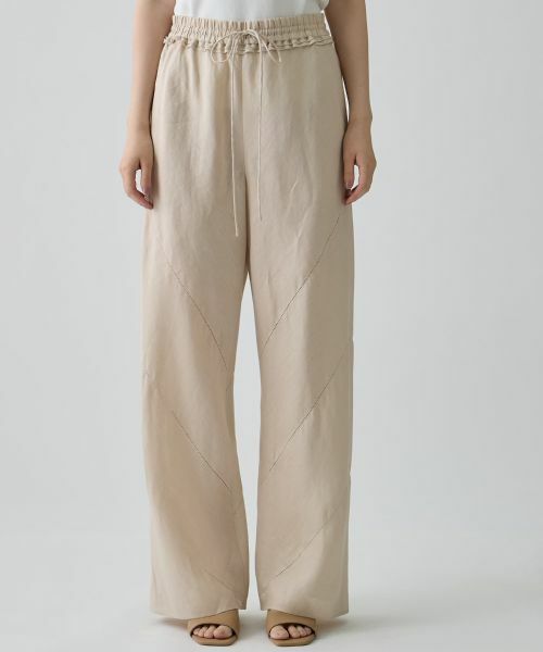LANVIN COLLECTION / ランバン コレクション その他パンツ | バイヤスリネンパンツ | 詳細1